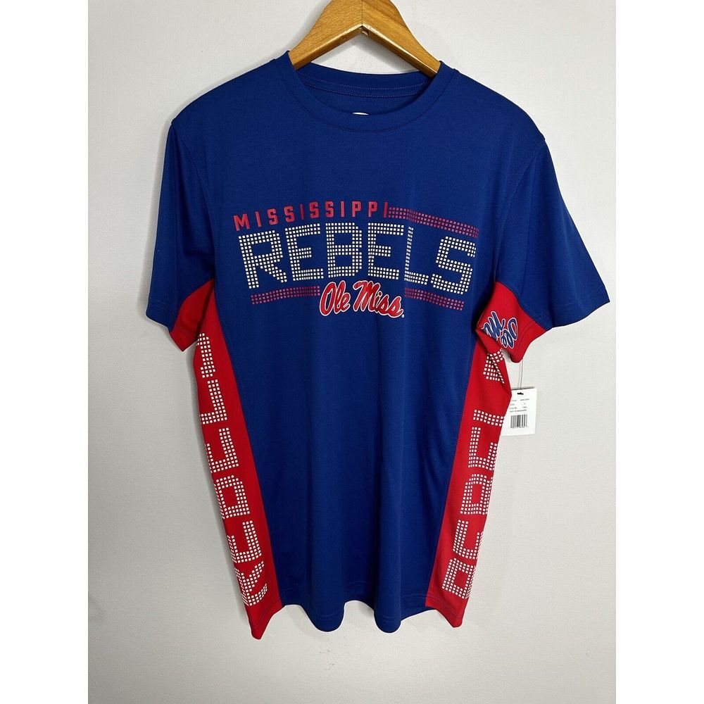 NWT Hands High Mississippi Rebels Red/Blue Shirt Mens Size Large